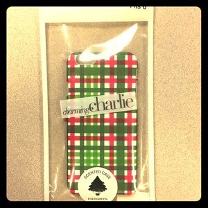 White & Plaid Evergreen Scented Case for iPhone 6